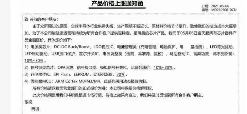 意法半导体(ST)再发涨价通知!!! 意法半导体(ST)再发涨价通知!!!
